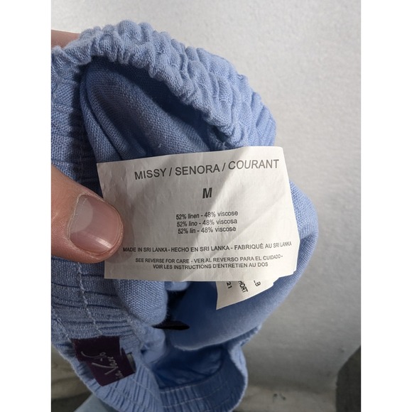 Gloria Vanderbilt Women's Bermuda Linen Blend‎ Lavender Shorts M - Picture 9 of 9